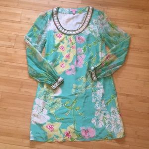 Silk Lilly Pulitzer Dress w/ beads